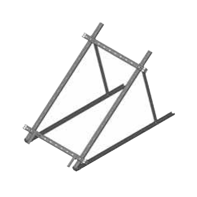 BASE PER 2 COLLETTORI SOTTOVUOTO 15 TUBI X TETTO PIANO