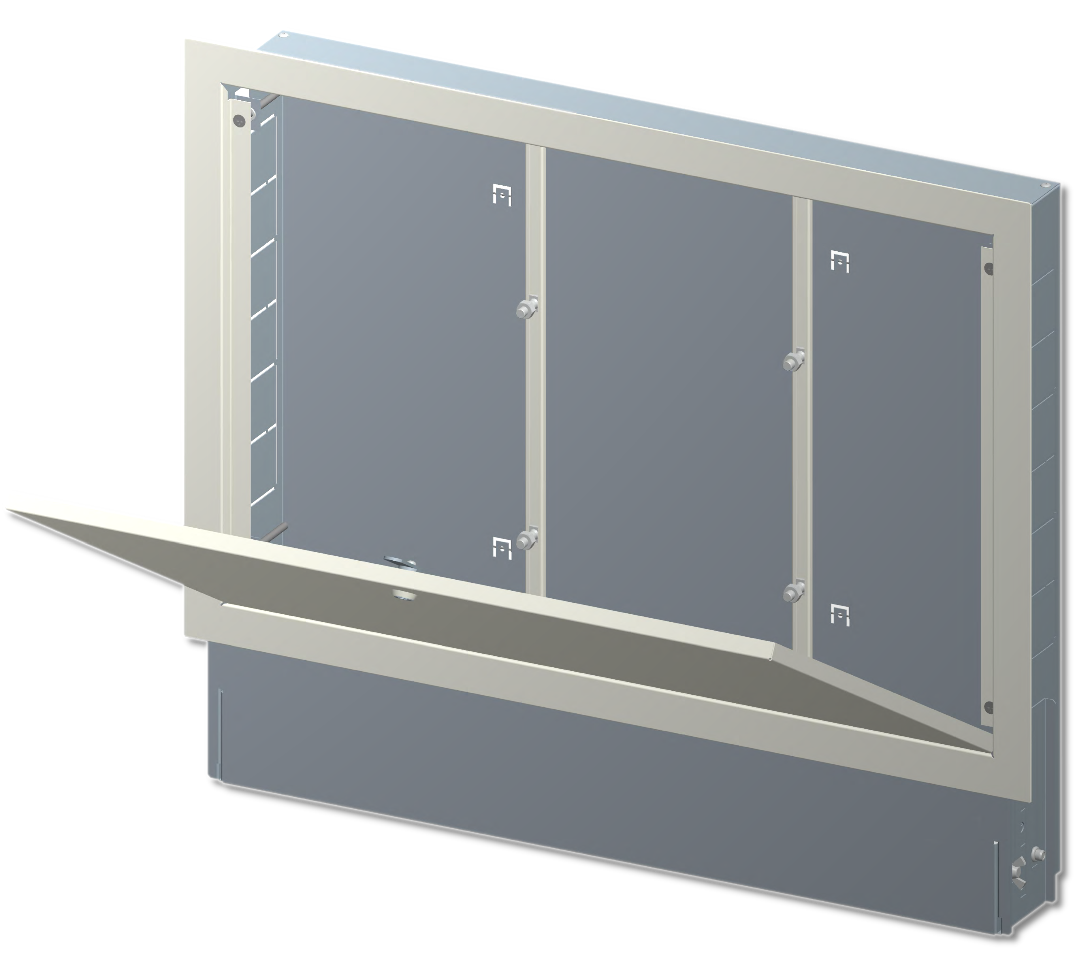 CASSETTA INCASSO P 110 MM - LARG 850 MM - H 630 C/PIEDINI