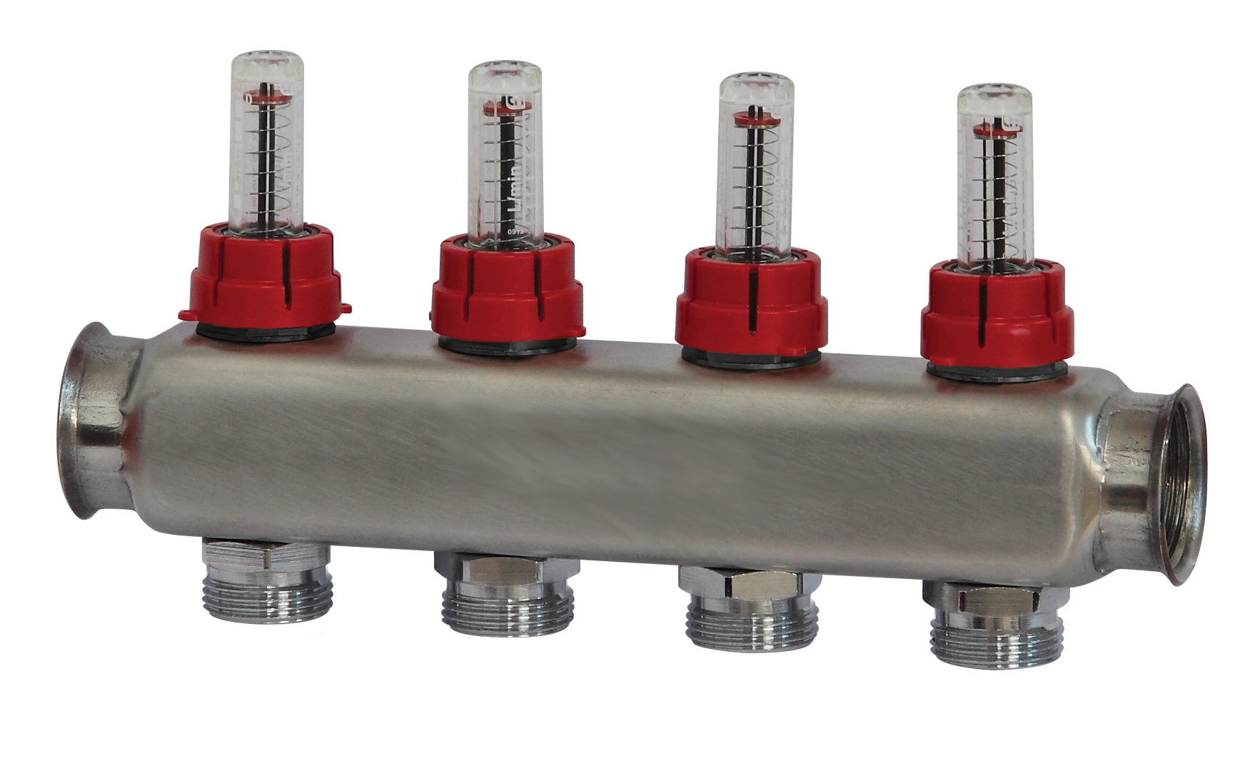 COLLETTORE ACCIAIO INOX Ø 1 X 5 ATTACCHI SENZA ZANCHE