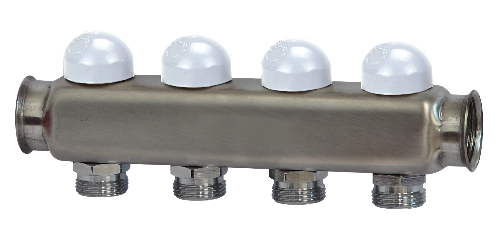 COLLETTORE ACCIAIO INOX Ø 1 X 5 ATTACCHI SENZA ZANCHE