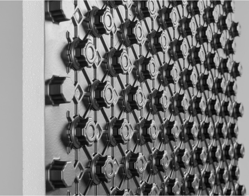 LASTRA ACUSTICA BUGNATA SPESSORE TOTALE = 62MM - BASE=40MM